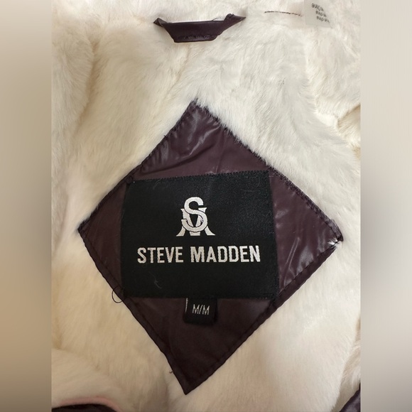 Steve Madden Glacier Shield Winter Merlot Puffer Coat with Faux Fur Lining NWT - Picture 5 of 7